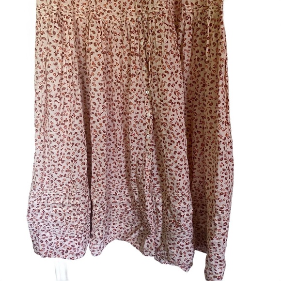 Doen Dress Rosamund Floral Midi Cotton Rust Songbird Paisley XL EUC - Picture 3 of 9